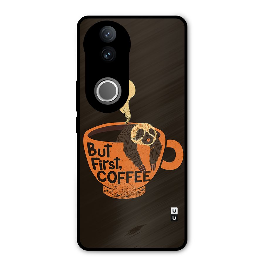 Lazy Coffee Metal Back Case for Vivo V50