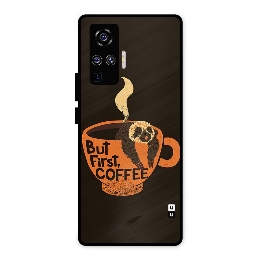 Lazy Coffee Metal Back Case for Vivo X50 Pro