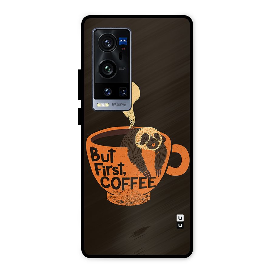 Lazy Coffee Metal Back Case for Vivo X60 Pro Plus