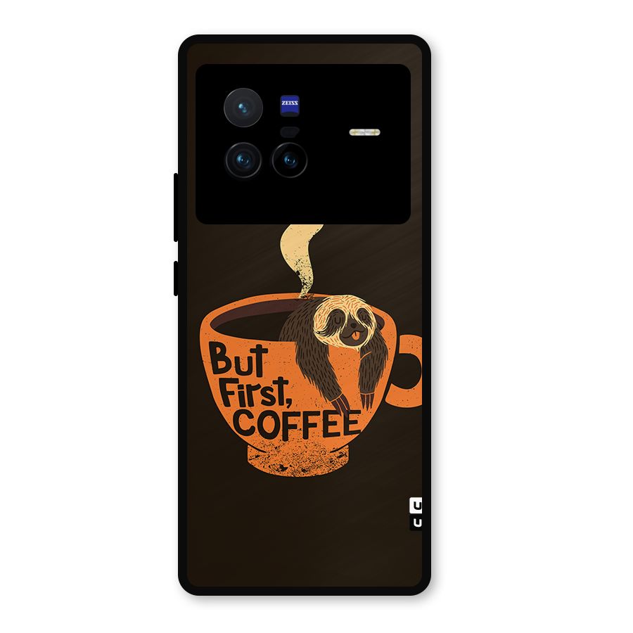 Lazy Coffee Metal Back Case for Vivo X80