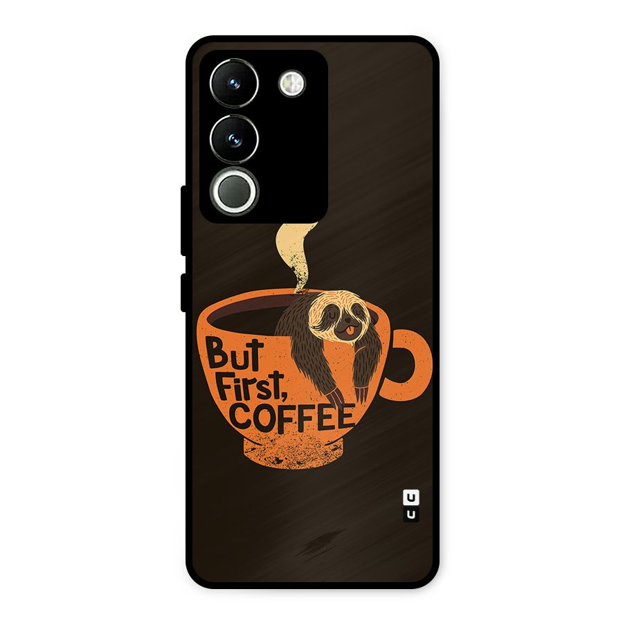 Lazy Coffee Metal Back Case for Vivo Y200