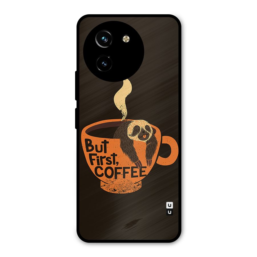 Lazy Coffee Metal Back Case for Vivo Y200i