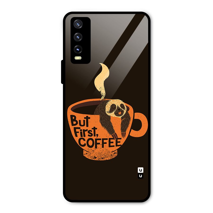 Lazy Coffee Metal Back Case for Vivo Y20g