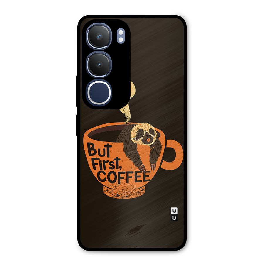 Lazy Coffee Metal Back Case for Vivo Y29