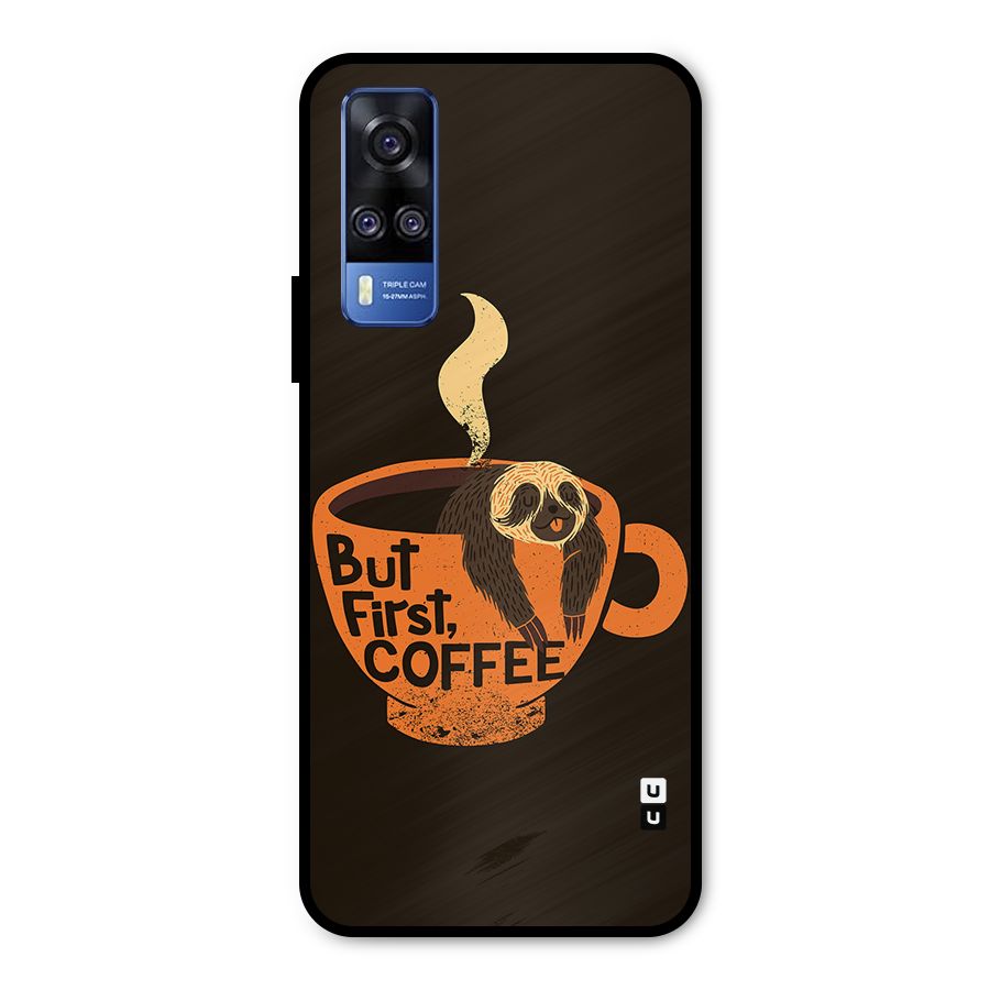 Lazy Coffee Metal Back Case for Vivo Y31