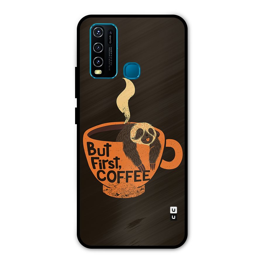 Lazy Coffee Metal Back Case for Vivo Y50