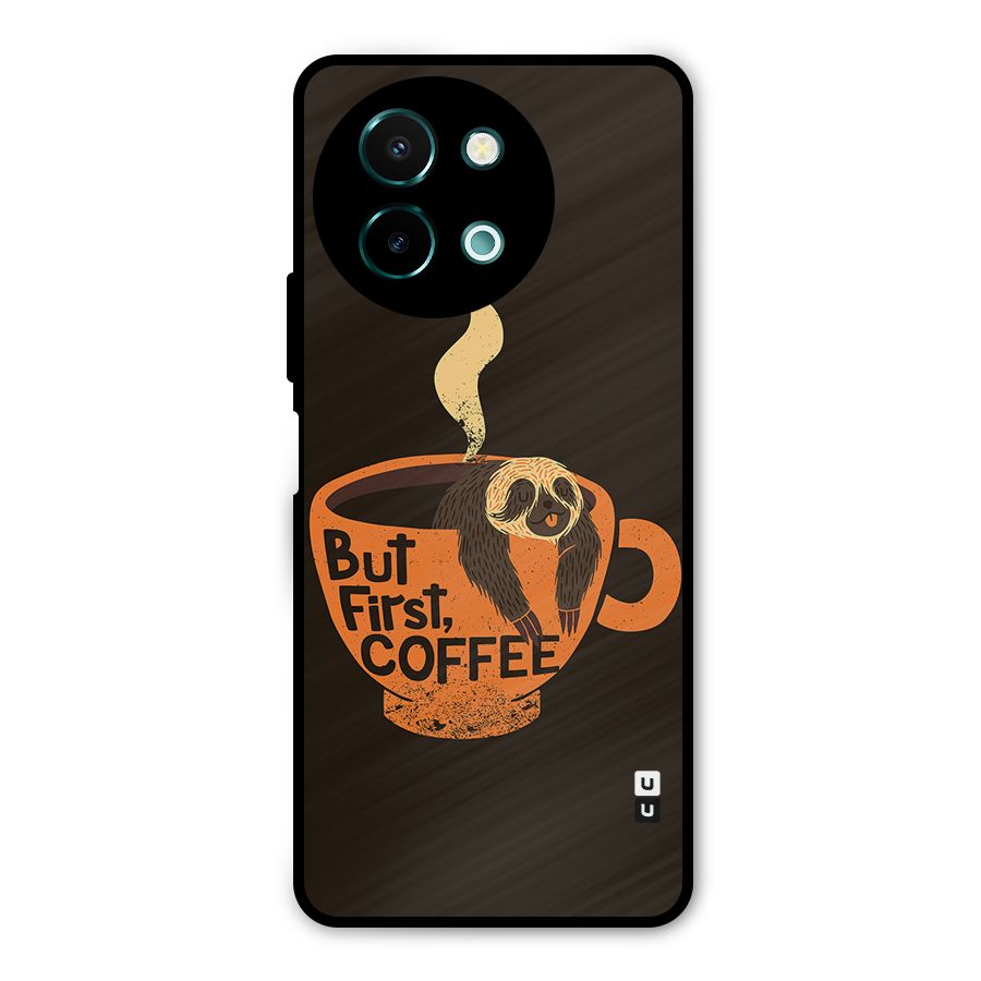 Lazy Coffee Metal Back Case for Vivo Y58
