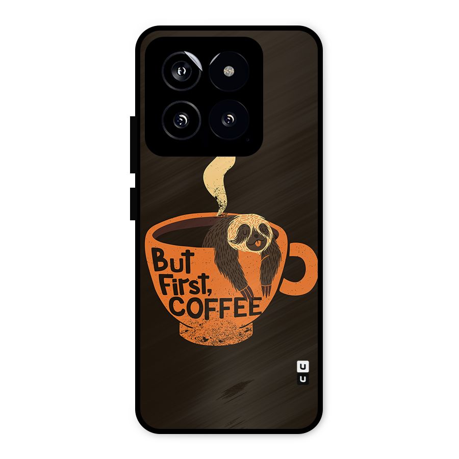 Lazy Coffee Metal Back Case for Xiaomi 14