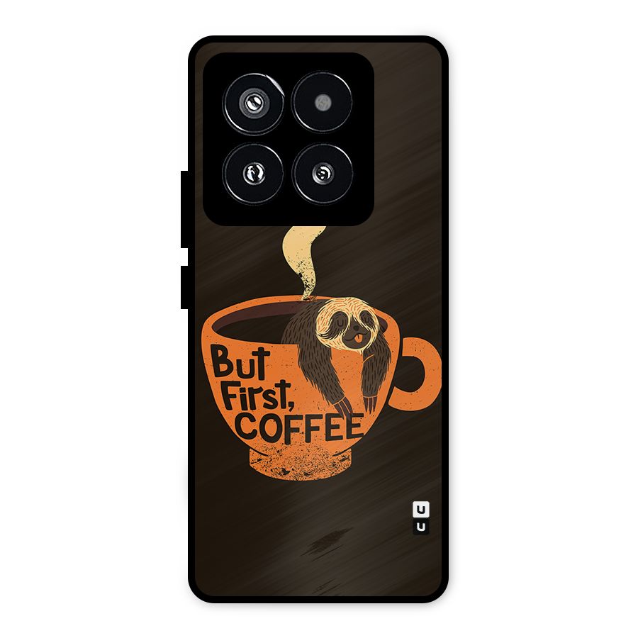 Lazy Coffee Metal Back Case for Xiaomi 14 Pro