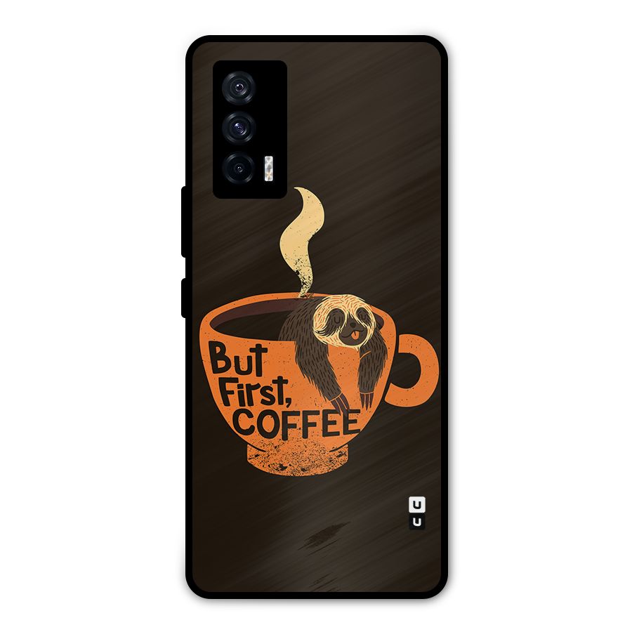 Lazy Coffee Metal Back Case for iQOO 7 5G