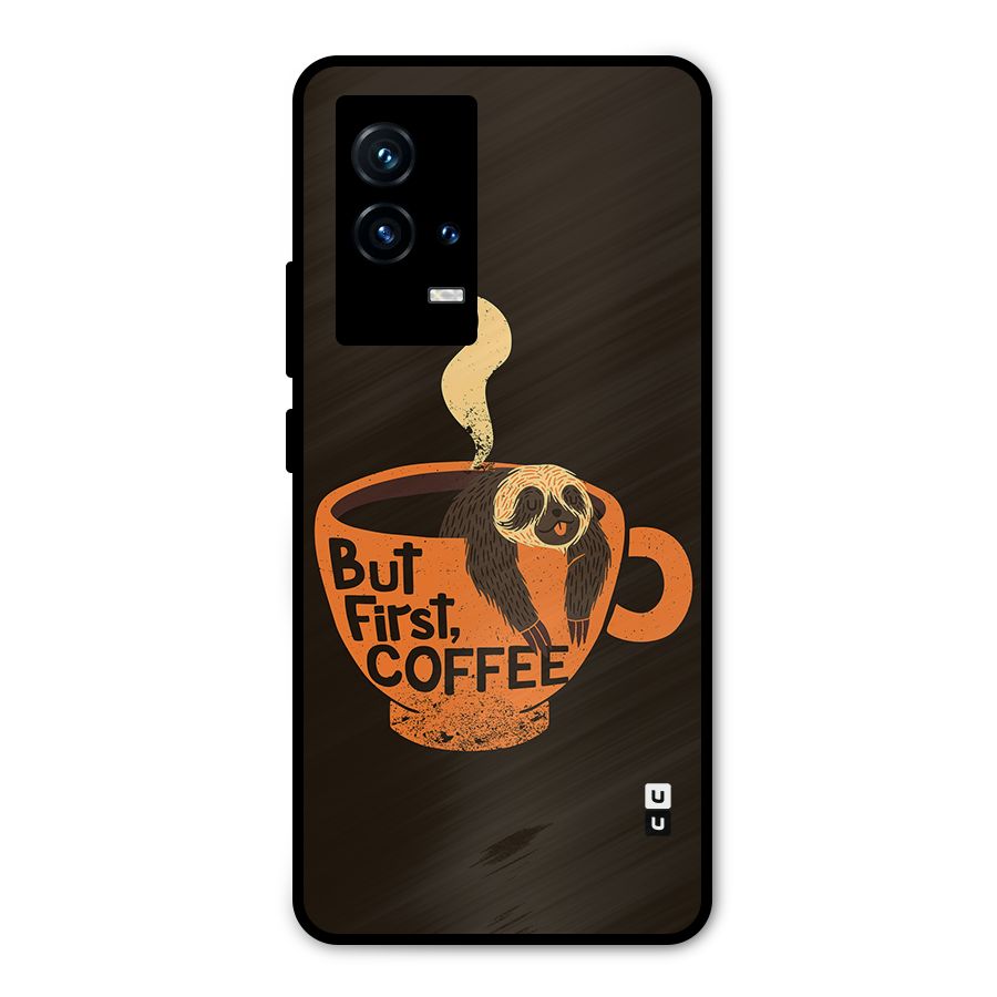 Lazy Coffee Metal Back Case for iQOO 9 5G