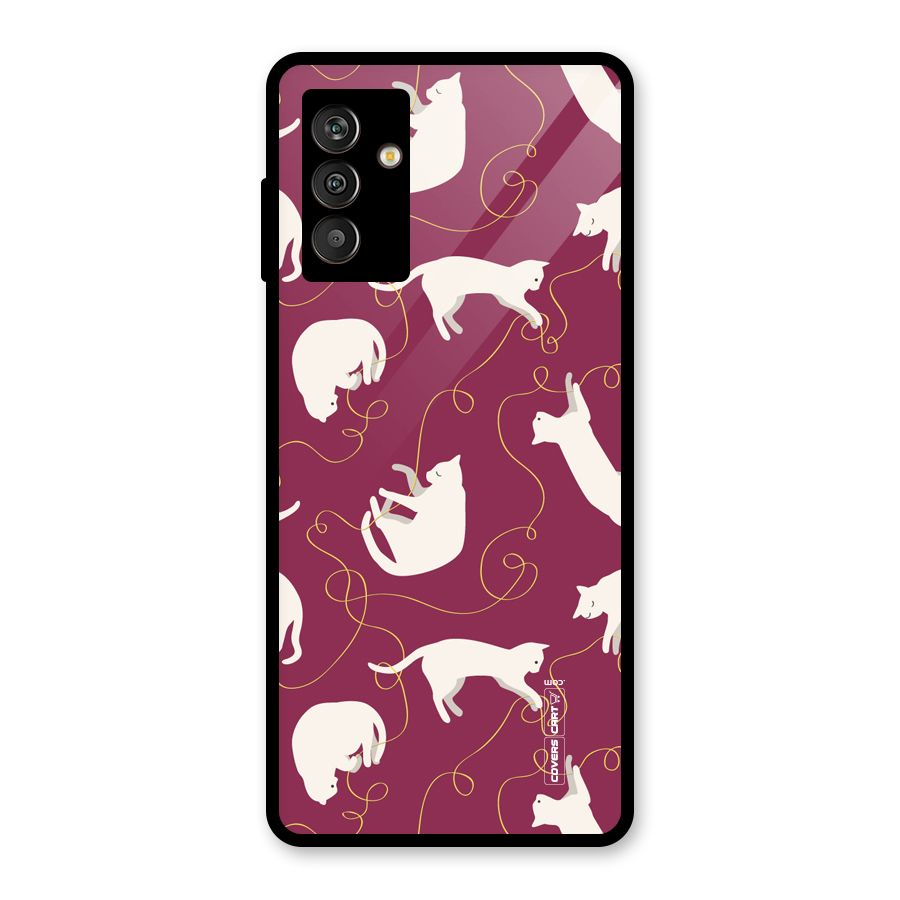Lazy Kitty Glass Back Case for Galaxy M13