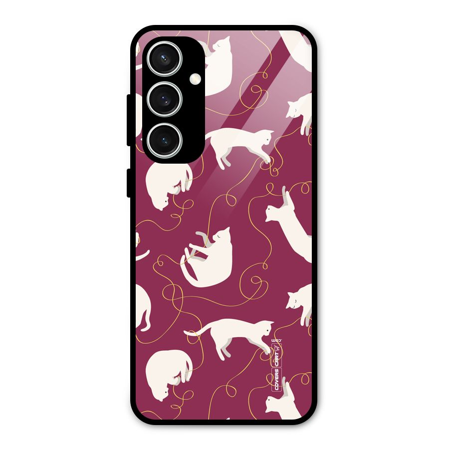 Lazy Kitty Glass Back Case for Galaxy S23 FE