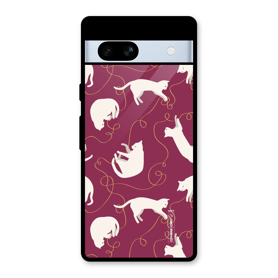 Lazy Kitty Glass Back Case for Google Pixel 7a
