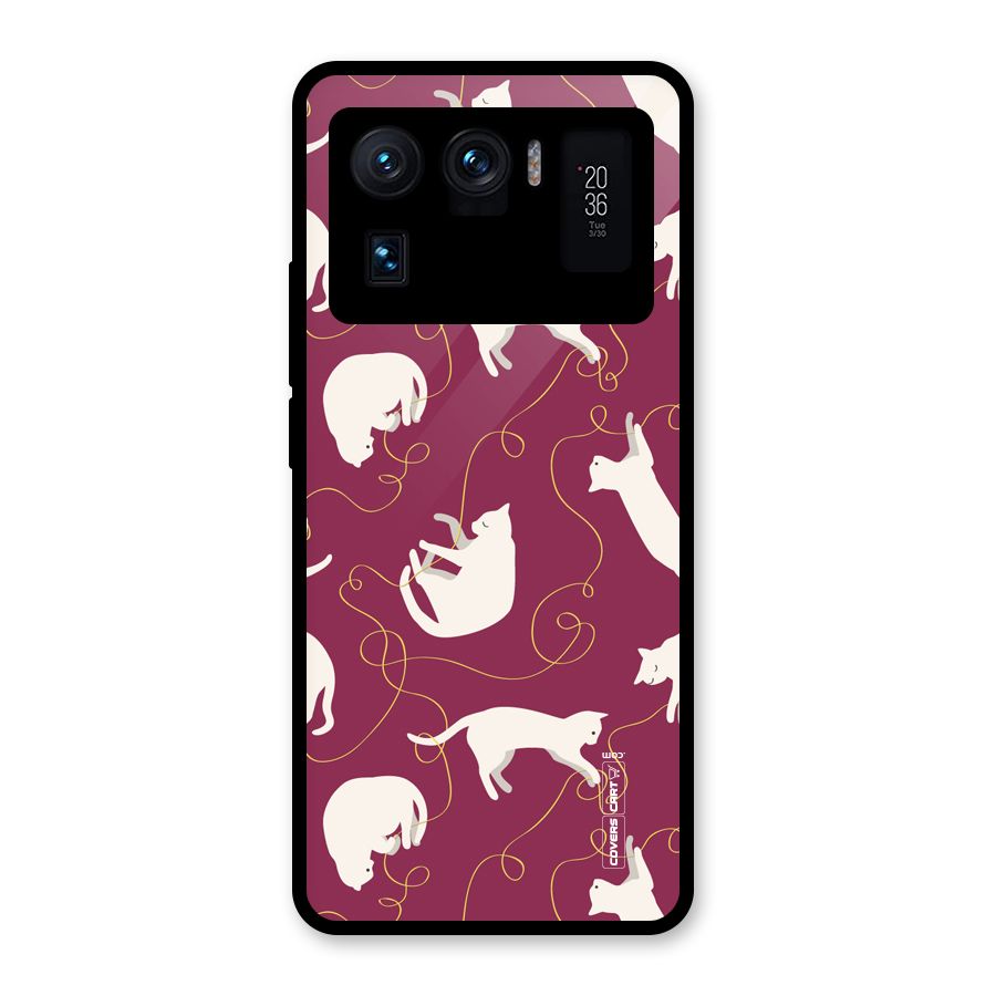 Lazy Kitty Glass Back Case for Mi 11 Ultra