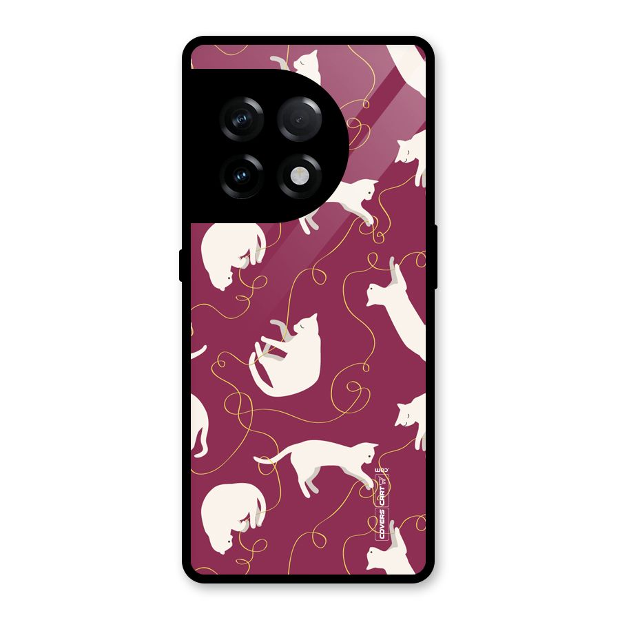 Lazy Kitty Glass Back Case for OnePlus 11R