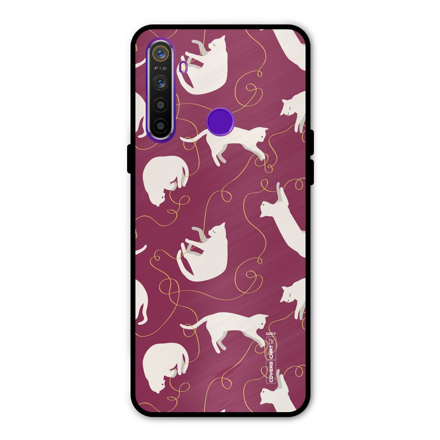 Lazy Kitty Glass Back Case for Realme 5s