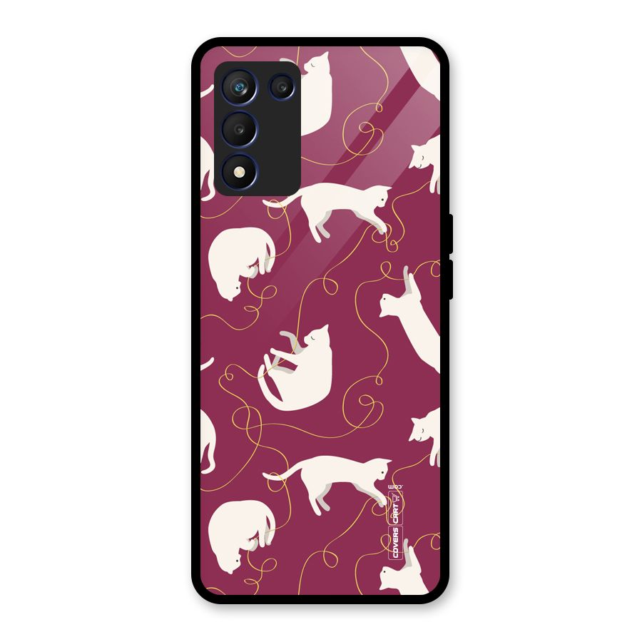 Lazy Kitty Glass Back Case for Realme 9 5G Speed