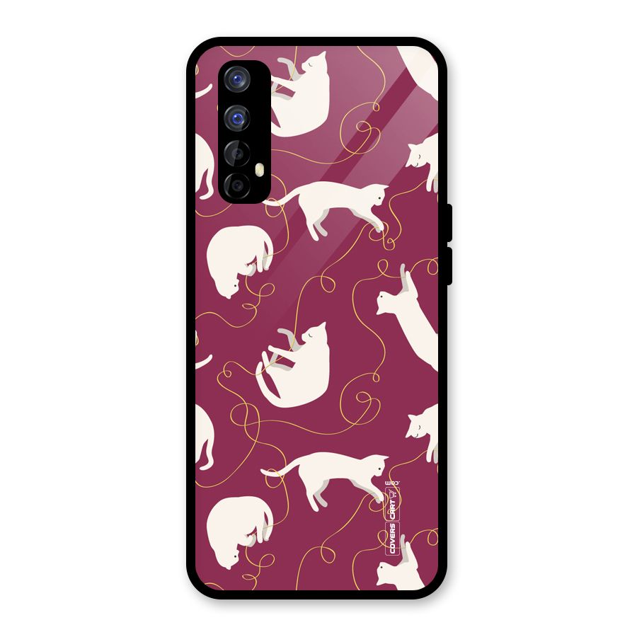 Lazy Kitty Glass Back Case for Realme Narzo 20 Pro