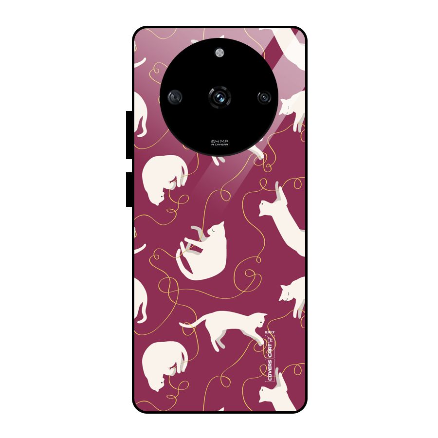 Lazy Kitty Glass Back Case for Realme Narzo 60 5G