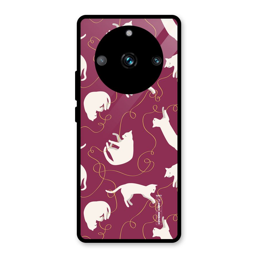 Lazy Kitty Glass Back Case for Realme Narzo 60 Pro