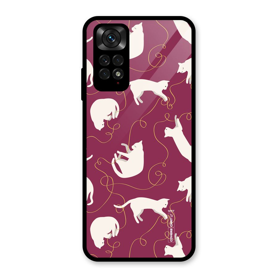 Lazy Kitty Glass Back Case for Redmi Note 11S