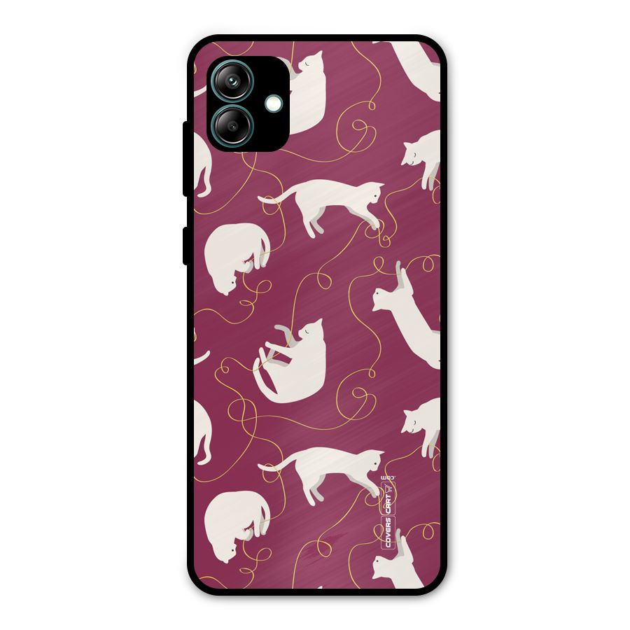 Lazy Kitty Metal Back Case for Galaxy A04