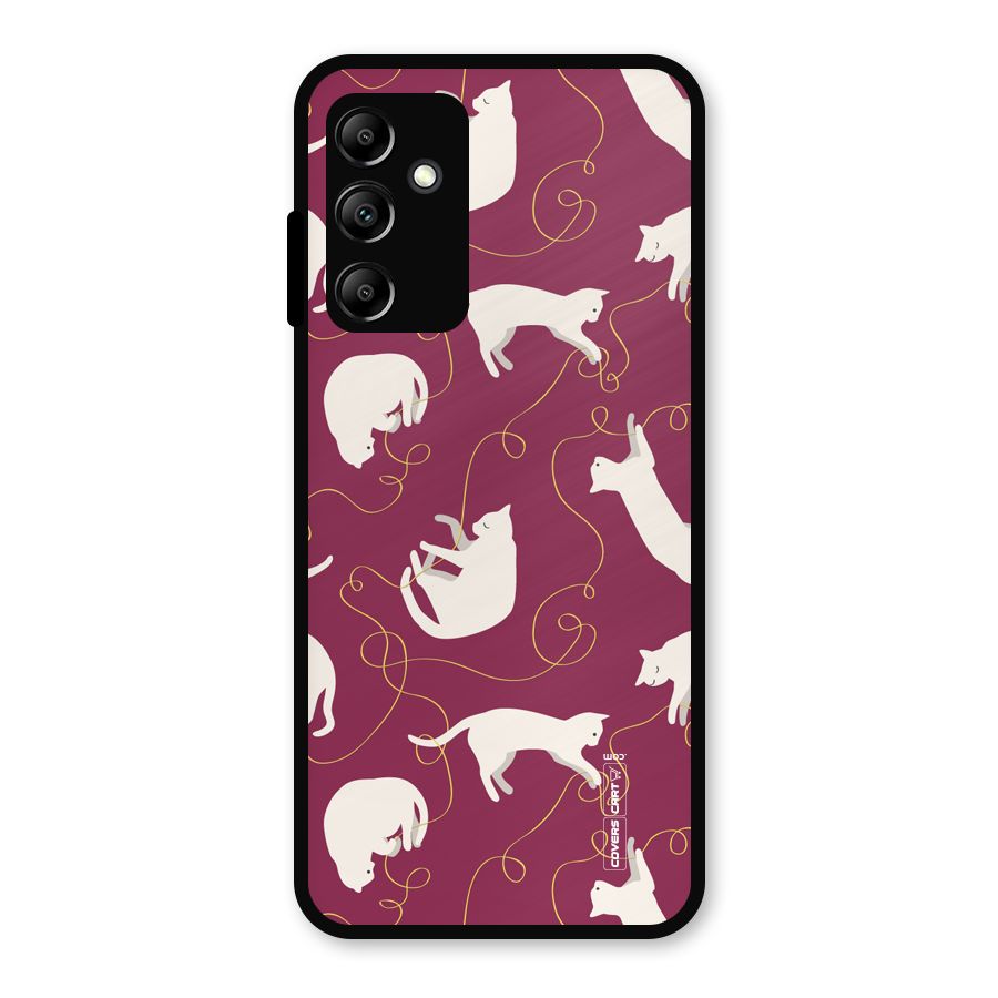Lazy Kitty Metal Back Case for Galaxy A14 5G