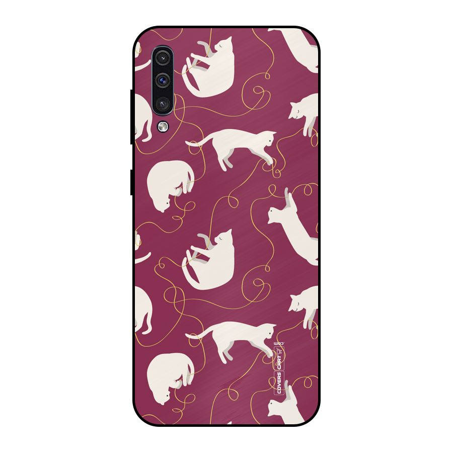 Lazy Kitty Metal Back Case for Galaxy A30s