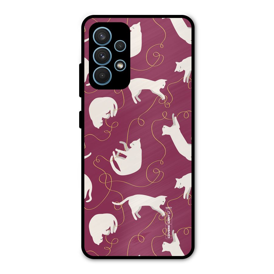 Lazy Kitty Metal Back Case for Galaxy A32