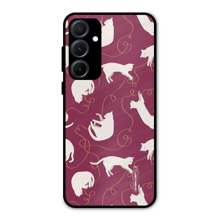 Lazy Kitty Metal Back Case for Galaxy A35