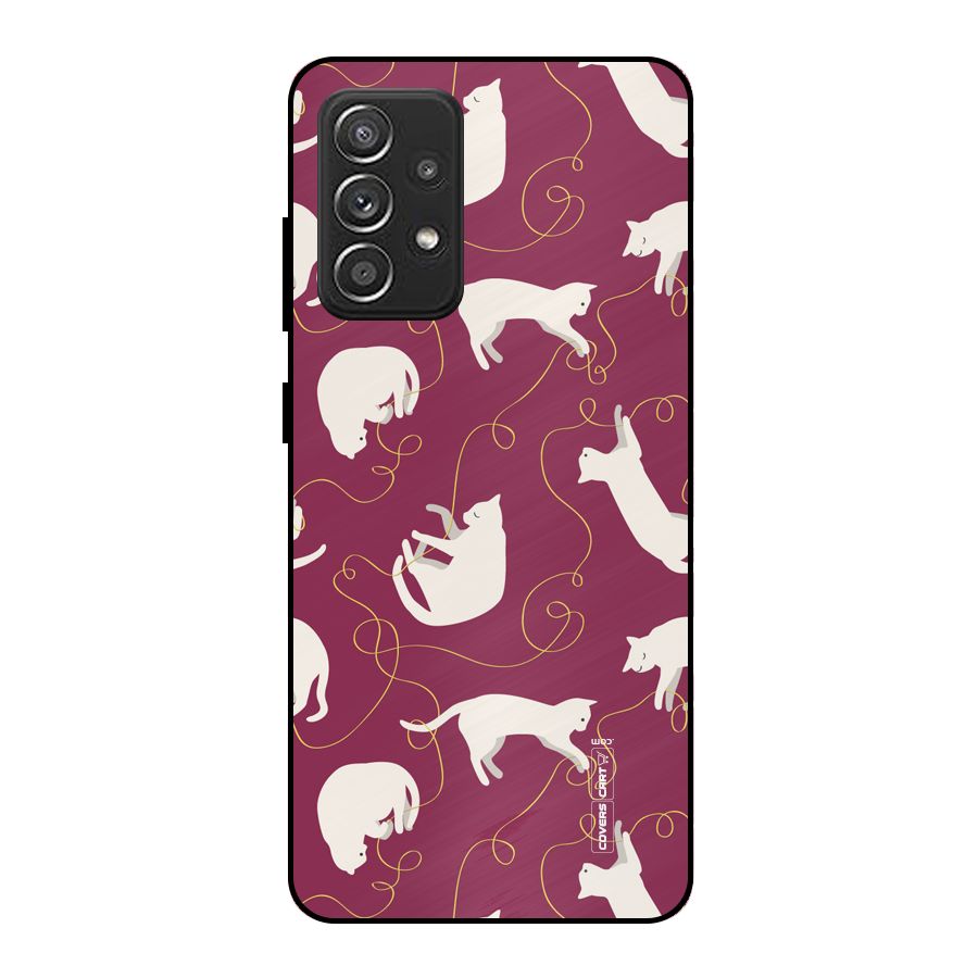 Lazy Kitty Metal Back Case for Galaxy A52s 5G