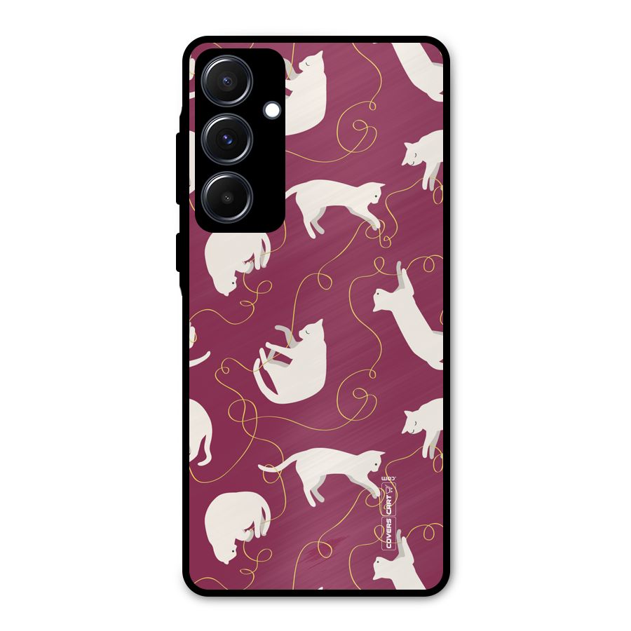 Lazy Kitty Metal Back Case for Galaxy A55