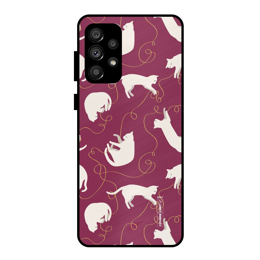 Lazy Kitty Metal Back Case for Galaxy A73 5G