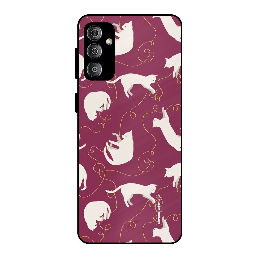 Lazy Kitty Metal Back Case for Galaxy F23