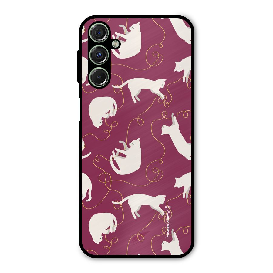 Lazy Kitty Metal Back Case for Galaxy F34