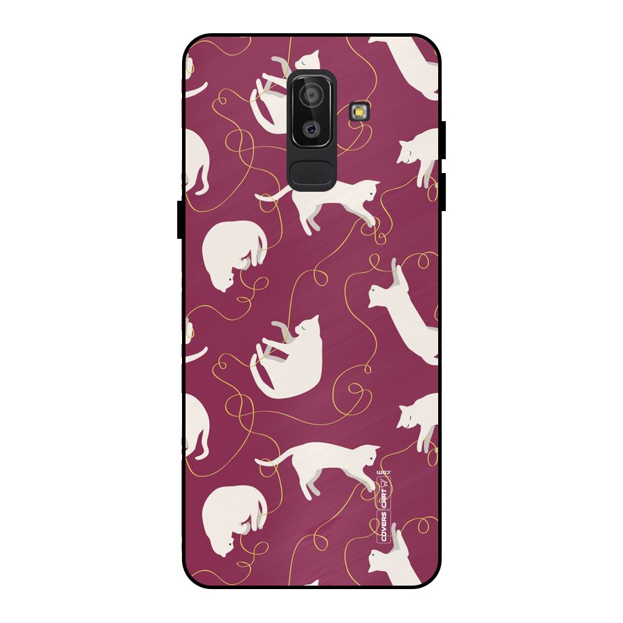 Lazy Kitty Metal Back Case for Galaxy J8