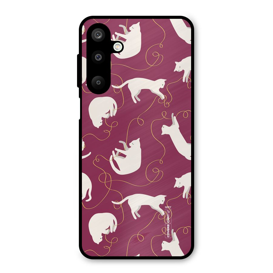 Lazy Kitty Metal Back Case for Galaxy M16