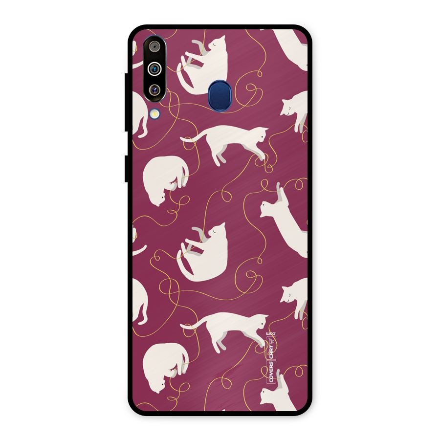 Lazy Kitty Metal Back Case for Galaxy M30