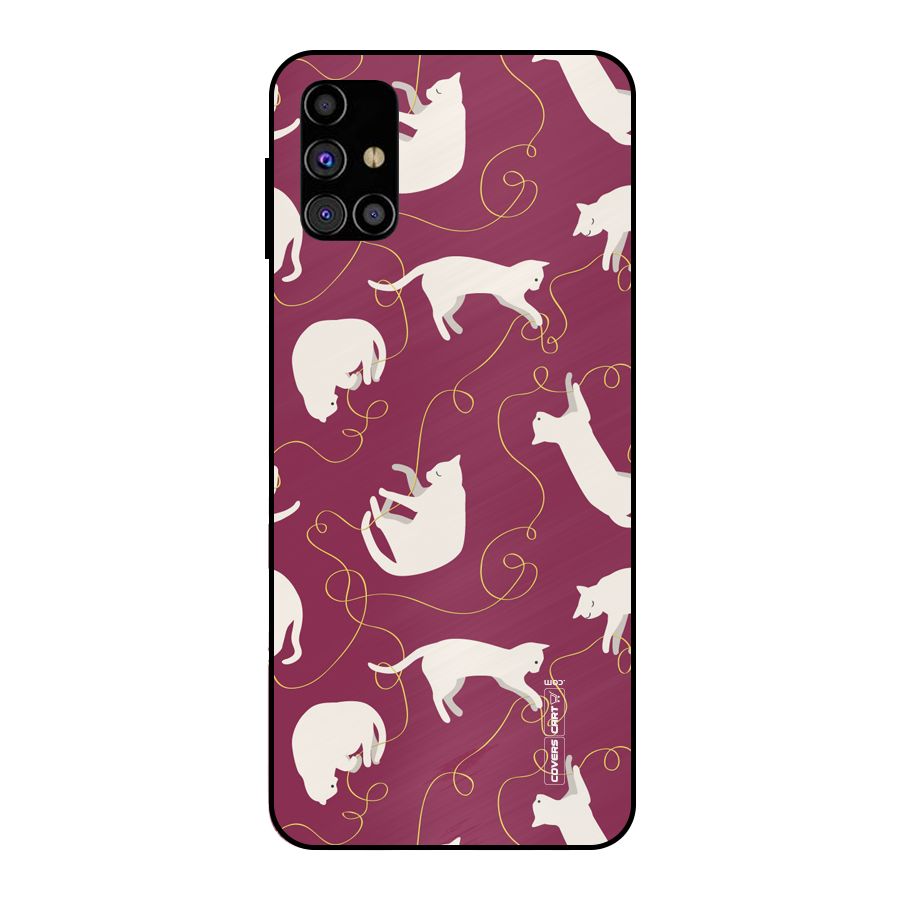 Lazy Kitty Metal Back Case for Galaxy M31s