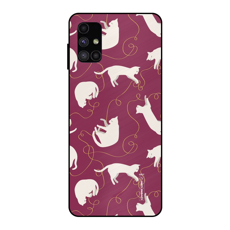 Lazy Kitty Metal Back Case for Galaxy M51