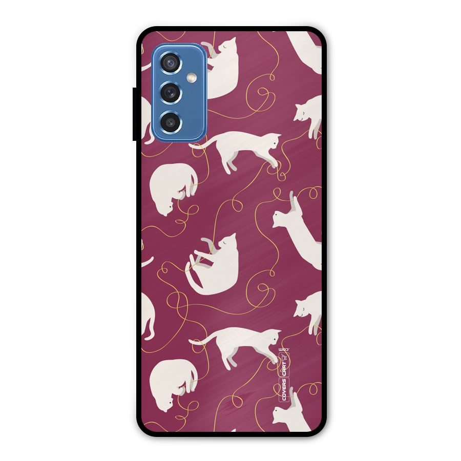 Lazy Kitty Metal Back Case for Galaxy M52 5G
