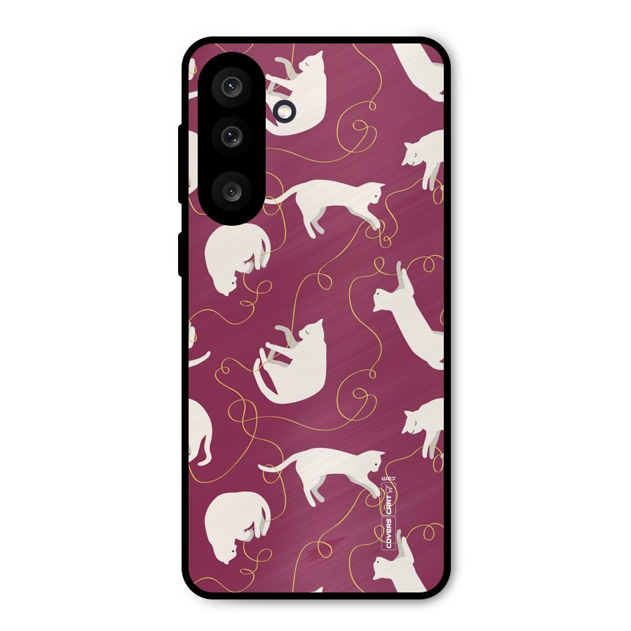 Lazy Kitty Metal Back Case for Galaxy M56