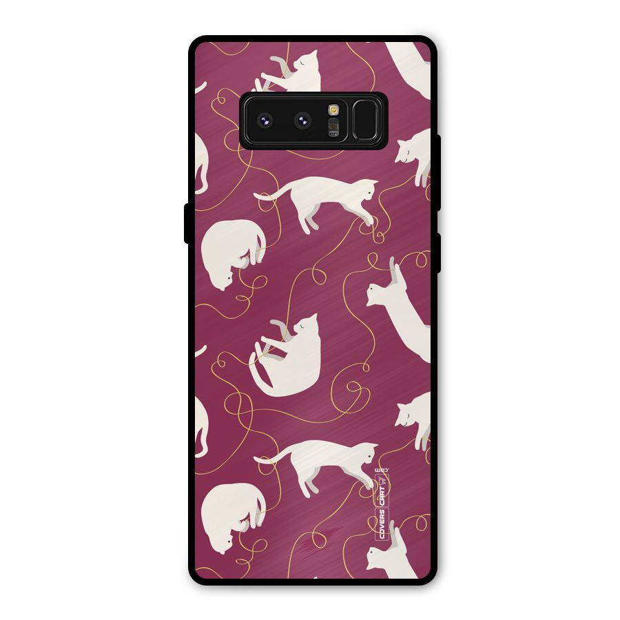 Lazy Kitty Metal Back Case for Galaxy Note 8