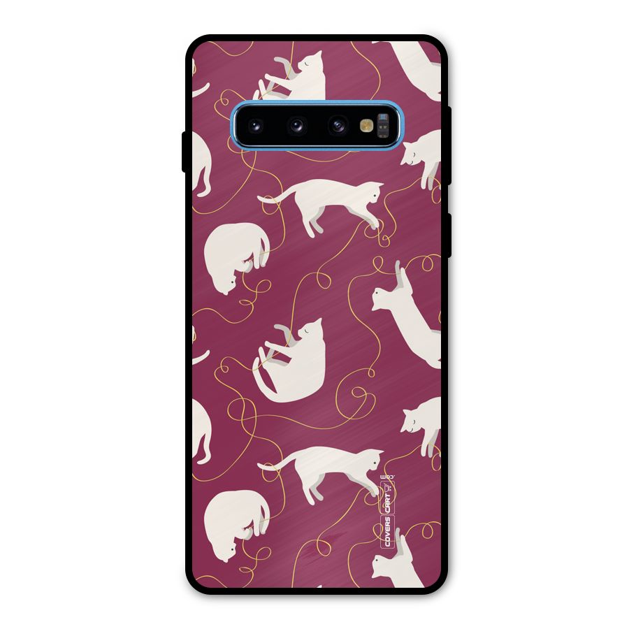 Lazy Kitty Metal Back Case for Galaxy S10