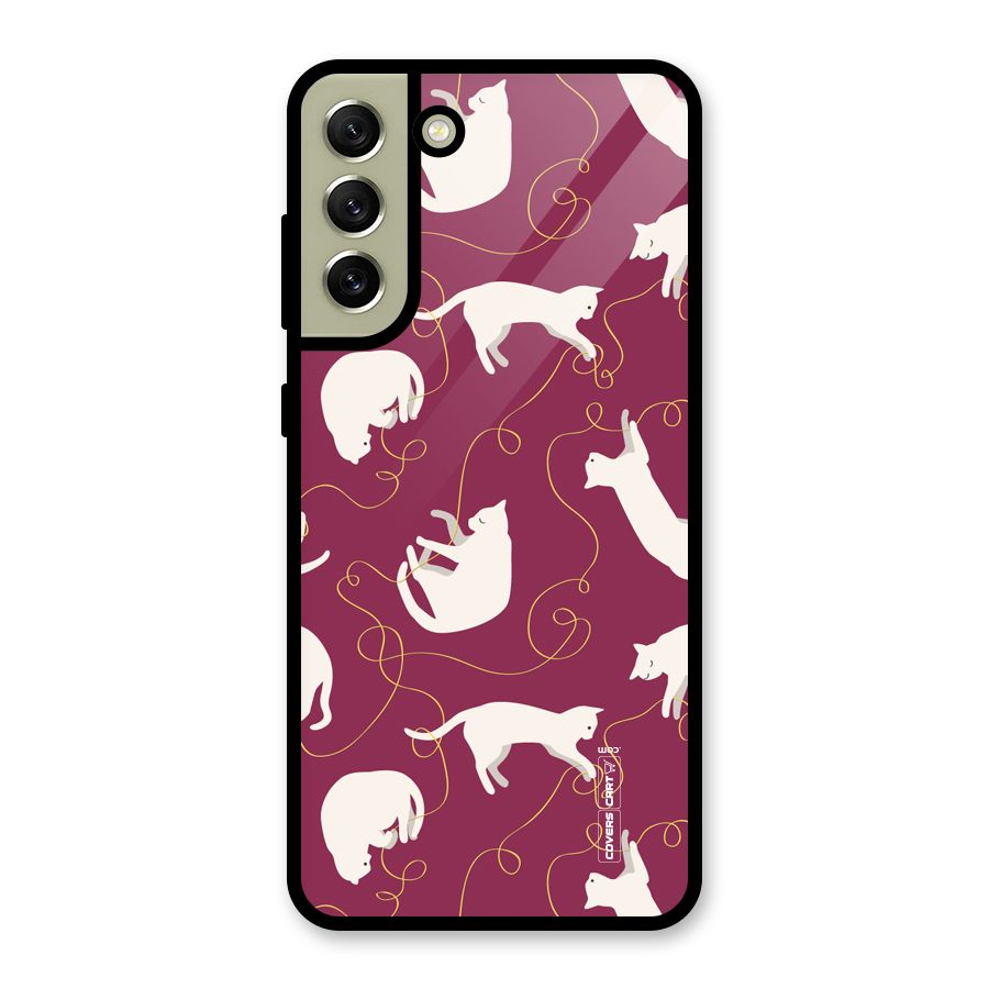 Lazy Kitty Metal Back Case for Galaxy S21 FE 5G (2023)