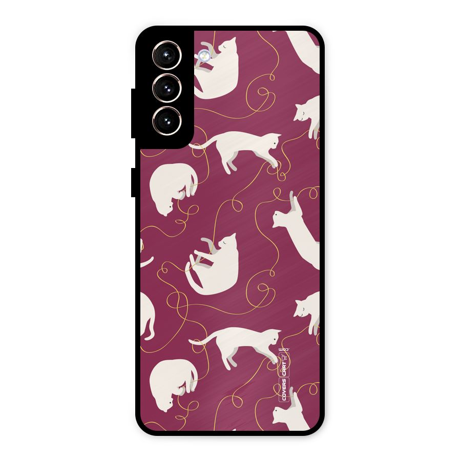 Lazy Kitty Metal Back Case for Galaxy S21 Plus