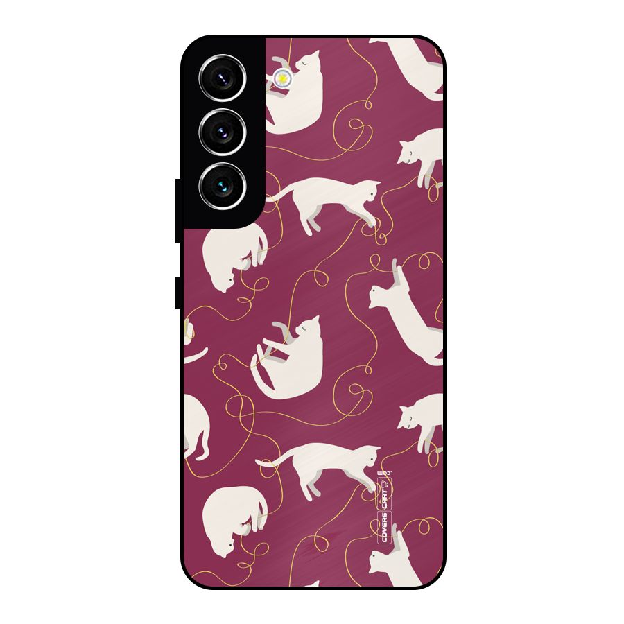 Lazy Kitty Metal Back Case for Galaxy S22 5G