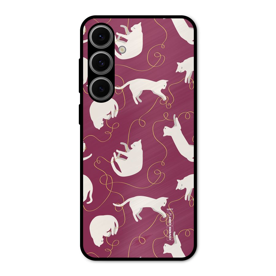 Lazy Kitty Metal Back Case for Galaxy S24 FE