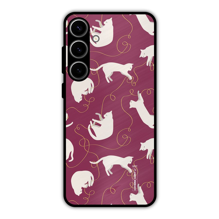 Lazy Kitty Metal Back Case for Galaxy S24 Plus